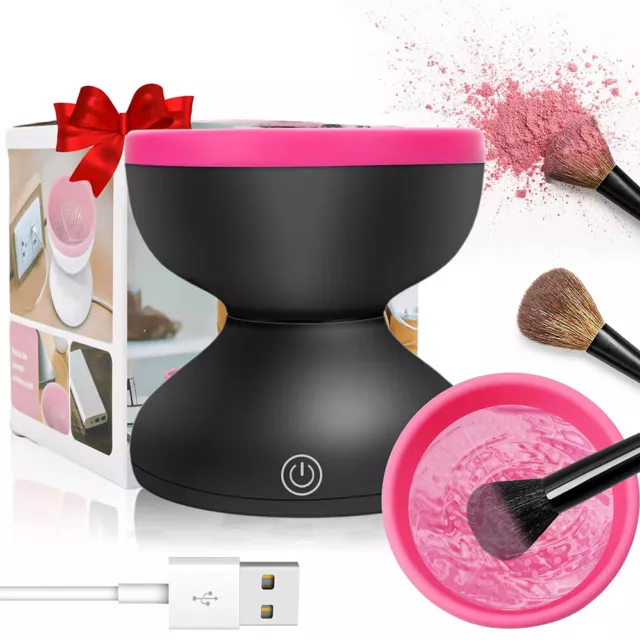 Electric Makeup Brush Cleaner Automatic Spin Cosmetic Brushes USB for Women New