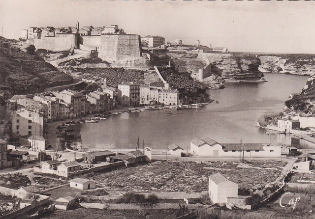 BONIFACIO CORSE Navy & Upper Town Antique Postcard Postcard