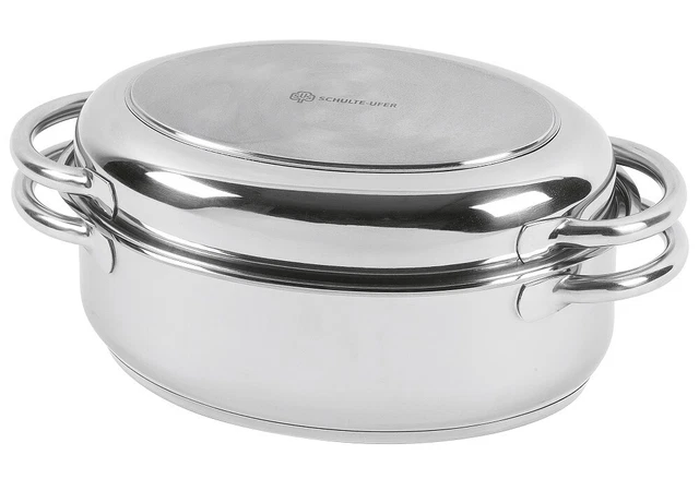 SCHULTE-UFER Multibräter oval 4,5 l Ø30cm Edelstahl  Edelstahl 158015