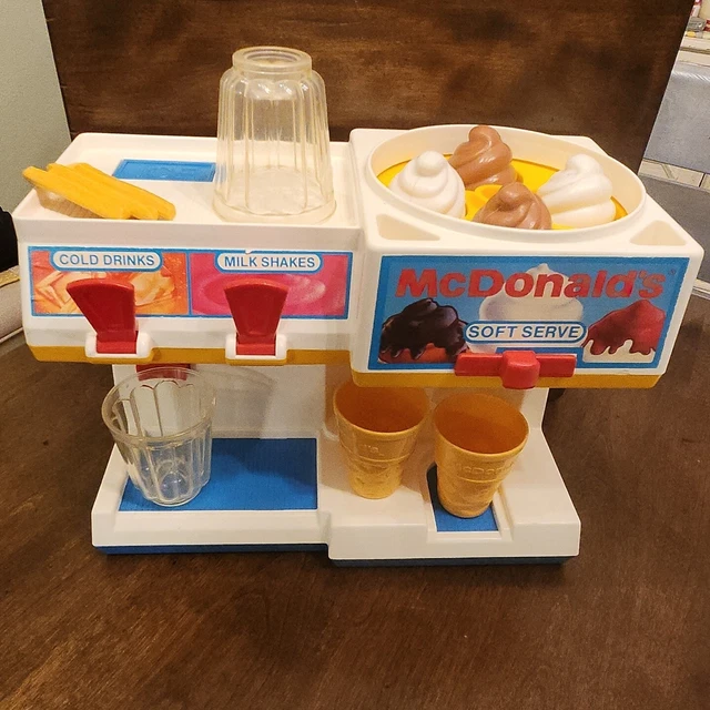 Fisher Price 1988 MCDONALDS Soda Fountain Soft Serve Ice Cream Machine Toy Set