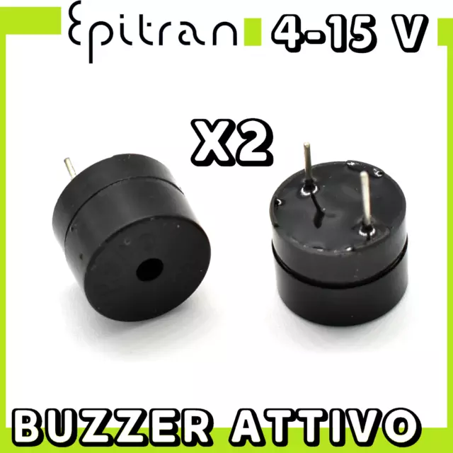 Buzzer cicalino attivo miniatura 5V 12V 5 12 V volt DC arduino suono continuo