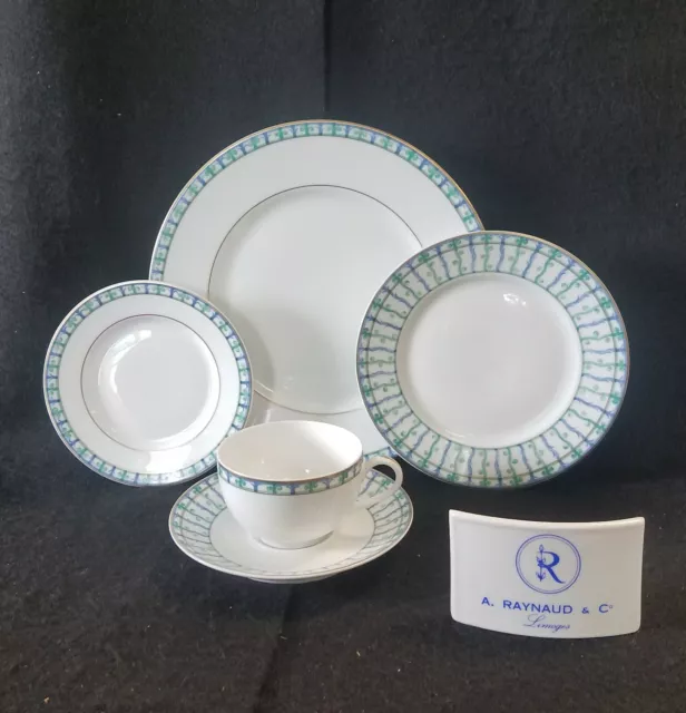 Raynaud Bagatelle Dinner, Salad, Bread & Butter, Cup & Saucer