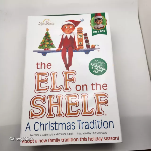 Elf on the Shelf Christmas Blue Eyed Boy SCOUT Hardcover Book TRADITION NIB