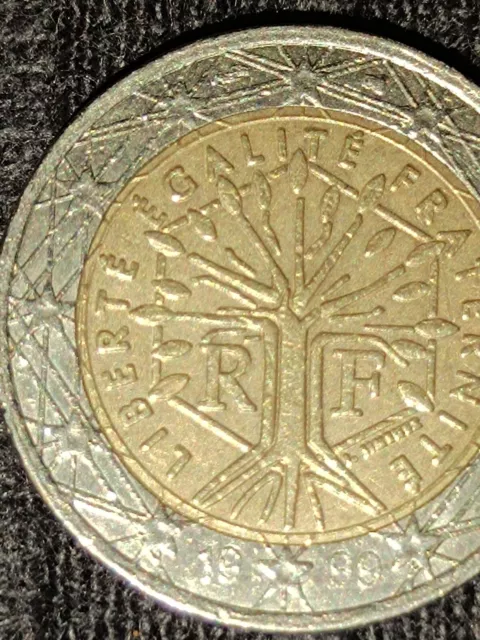 Pièce 2 Euros Rare France "Arbre De Vie" 1999