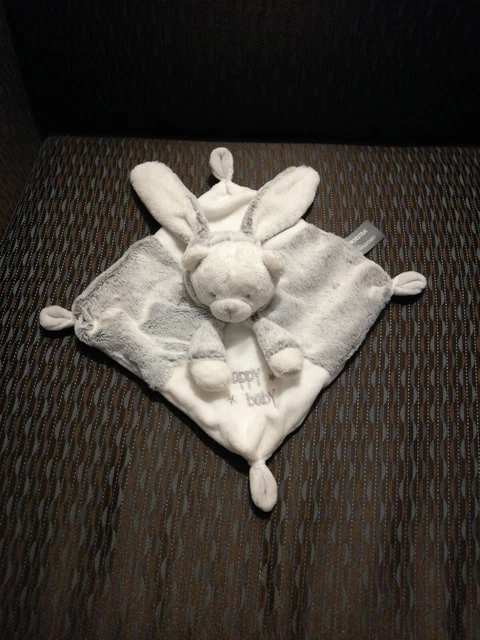 Doudou Orchestra Prémaman Ours Déguisé Lapin Plat Blanc Gris Étoiles Happy baby