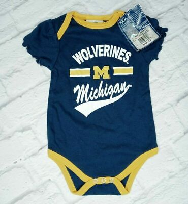 NCAA Michigan Wolverines Baby Infant One Piece Bodysuit Size 6-9 Months