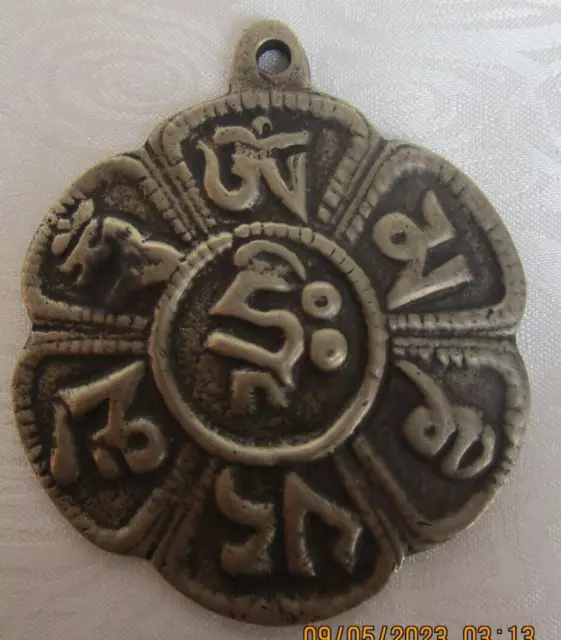 Antique Handmade Tantrik Tibetan Buddhist Bronze Mandala Thokcha Pendent , Nepal