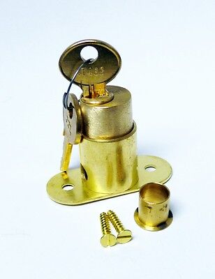 CCL Sliding Door Lock 02290 Brass Pin Tumbler Heavy Duty Keyed Different 7/8 New