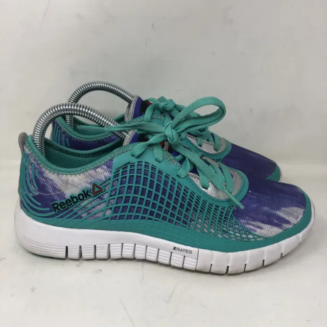 Reebok Z Goddess Glitch Womens Sz 6.5 Teal Blue Athletic Comfort Running Shoes 3