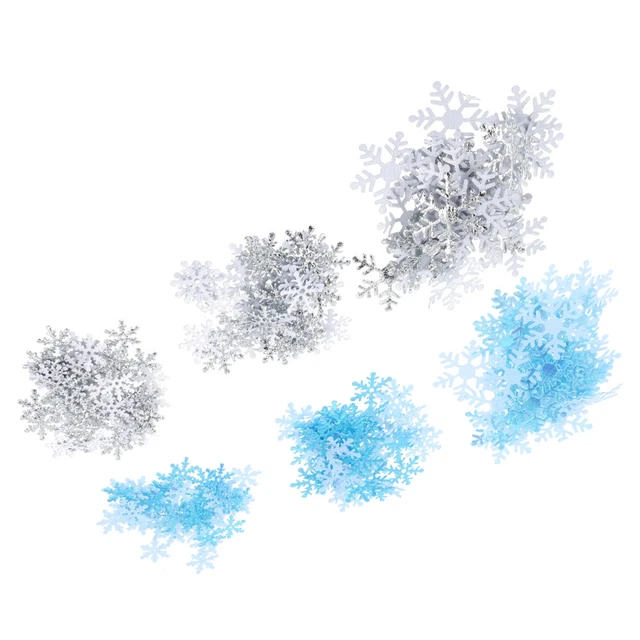 Pegatina de pared con lentejuelas de Navidad dispersión mesa de vacaciones copo de nieve ventana