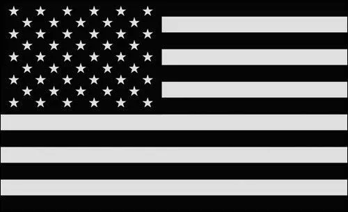 5"  Usa American Flag Black Subdued Helmet Bumper Sticker Decal Made In Usa