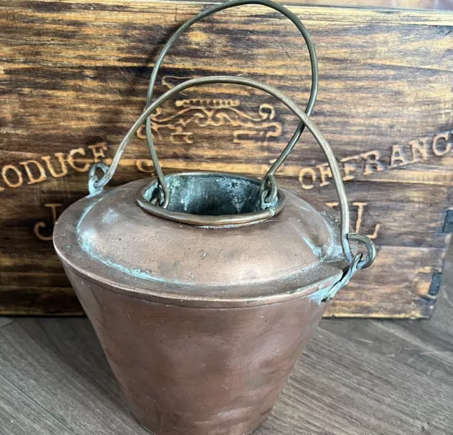 Antique Copper Glue Pot