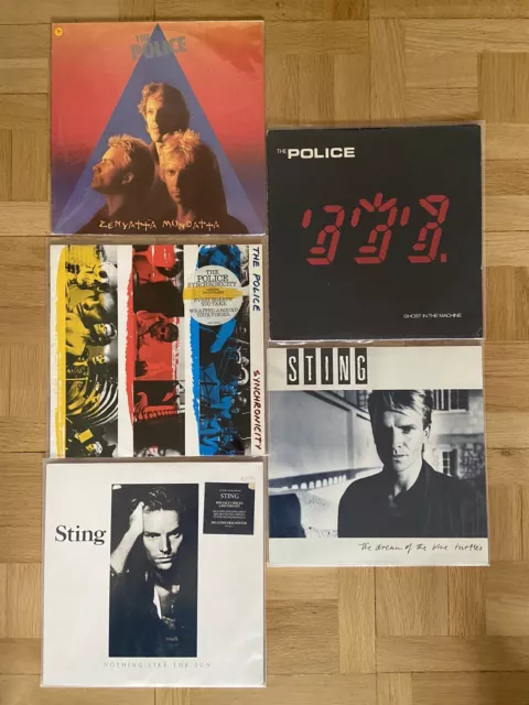 Sting & The Police lot de 5 albums vinyles 33 t (5 original vinyl LPs bundle)