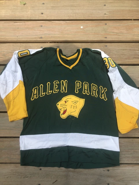 VTG 1970’s ALLEN PARK JAGUARS HOCKEY JERSEY SIZE 44-ALLEN PARK, MICHIGAN