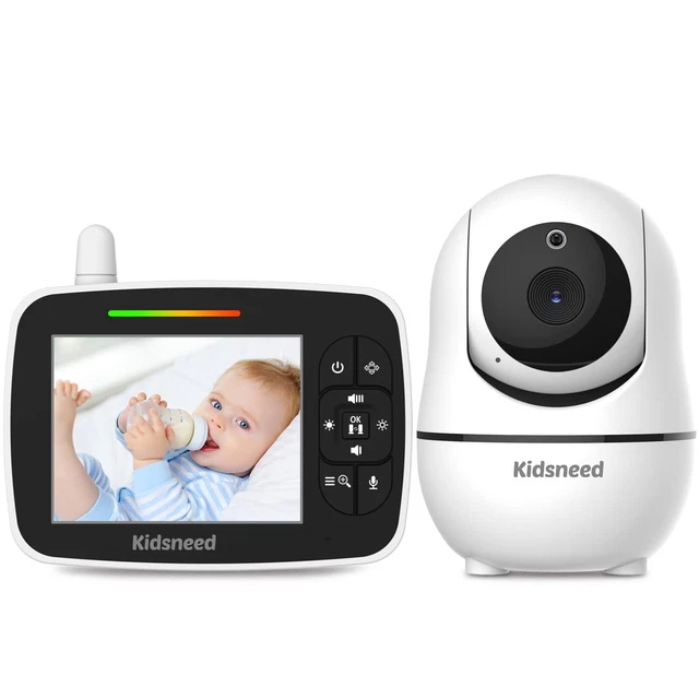 Kidsneed Baby Monitor - 3.5" Screen Video Baby Monitor with Camera and Audio ...