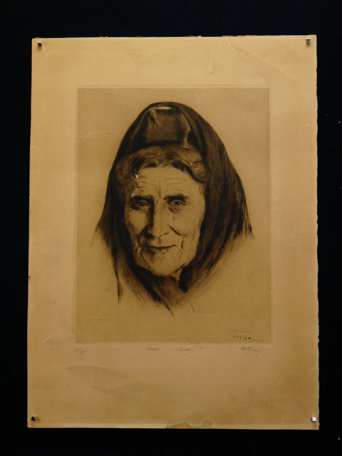 FRANÇOIS DE HÉRAIN (18771962) Eulalie des Baux de Provence Eauforte