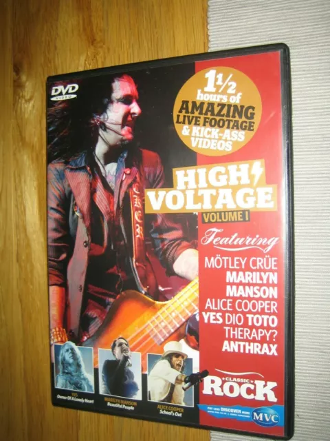 Classic Rock HIGH VOLTAGE Volume 1 DVD Motley Crue Alice Cooper & Marilyn Manson