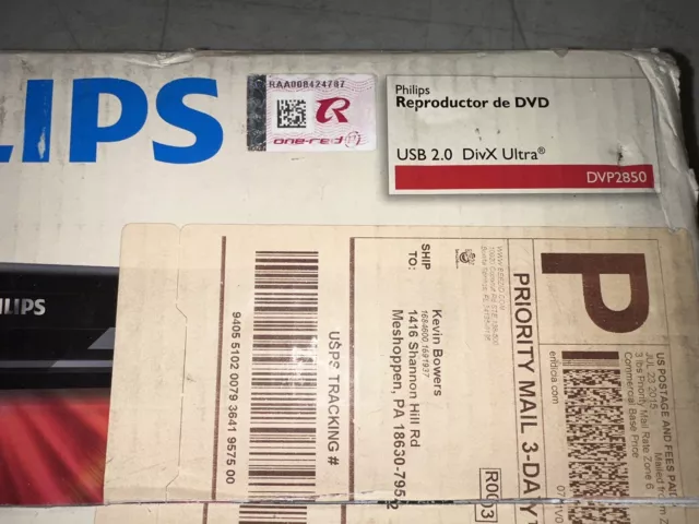 Reproductor de DVD SERIE PHILIPS 2000 DVP2850/F8 USB DivX ULTRA NUEVO 2013 NUEVO EN CAJA 2