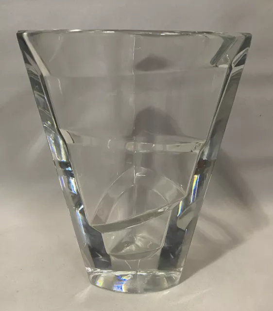 Baccarat Crystal Vase - Rounded Triangle Shape - Beautiful Piece