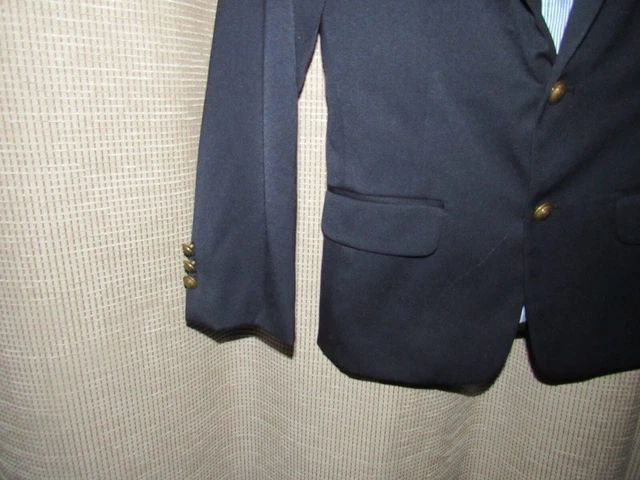 TOMMY HILFIGER Navy Blue Boys Sport Coat Jacket Blazer Boys Sz 10 Worn Once EUC 4