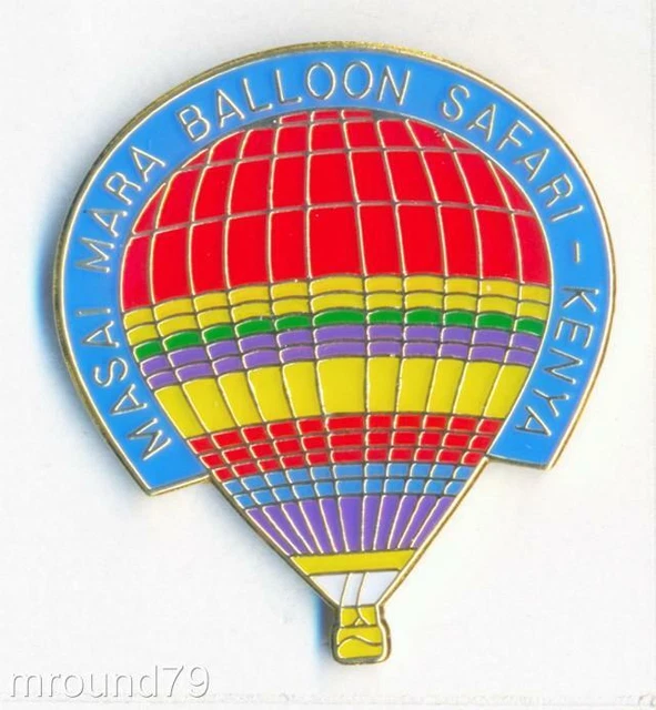 MASAI MAASAI MARA Baloon Safari Kenya Lapel Pin Made in Kenya 7.99