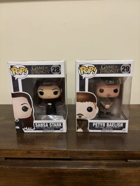 Game Of Thrones Funko Pop Lot Sansa Stark Petyr Baelish #28 #29 With Protector