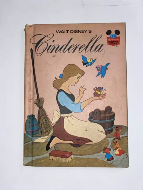 Vintage 1974 Cinderella hardback Book Disney’s Wonderful World Of Reading