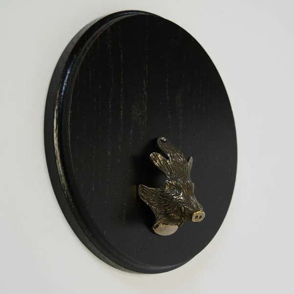 Placa de Jabalí Tablero Keiler Gewaffbrett Oscuro AF17cm Con Cabeza Decoración 3
