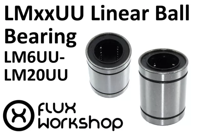 LMxxUU Linear Ball Bearing 6 8 10 12 20mm CNC 3D Printer RepRap Flux Workshop