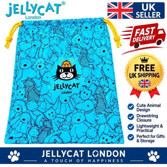 JELLYCAT 40X29CM BLUE Dust Bag Drawstring Brand NewBIG £3.30 - PicClick UK