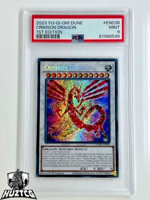 YUGIOH - CRIMSON Dragon - DUNE-EN038 - Secret Rare - 1st Edition - PSA 9 59.99 - PicClick UK YUGIOH - CRIMSON Dragon - DUNE-EN038 - Secret Rare - 1st Edition - PSA 9 59.99 - PicClick UK