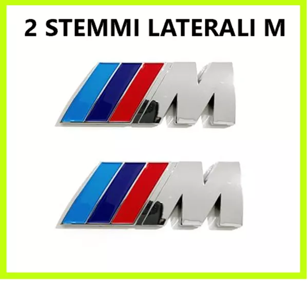 2 x Stemma Laterale M Sport 3D 45x15 mm per BMW ABS adesivo logo fregio badge