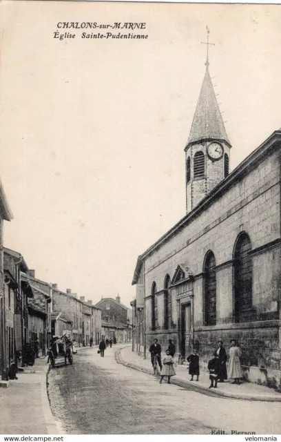 7074 cpa 51 Châlons sur marl - Church of Saint Pudentienne