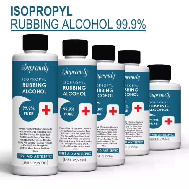 IPA Isopropyl Alcohol Pure Rubbing Alcohol Antiseptic Disinfectant 99.9% PURITY