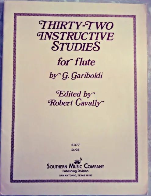 32 Instructive Studies for Flute by G. Gariboldi   Southern Music Company B-377