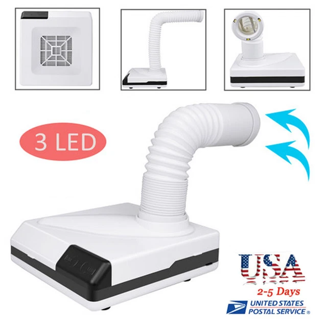 Portable Dental Lab Desktop Dust Collector Machine Vacuum Cleaner 65W 3 LED USA
