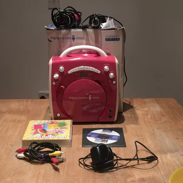 Kids Karaoke - Portable CD Singing Machine - Pink - Unit Only (SML283P)