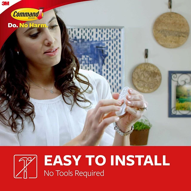 Command 1 lb Capacity Utility Hooks, 6 hooks, 12 strips, Indoor Use (17002-6ES)
