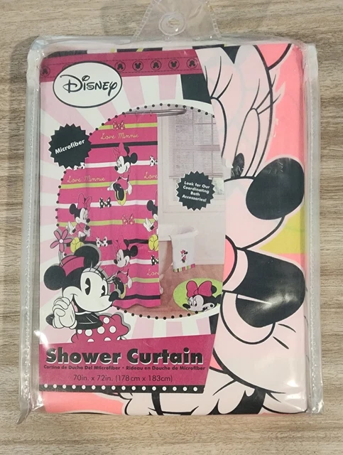 Jay Franco Disney Minnie Mouse Shower Curtain 100% Polyester 70 x 72  New
