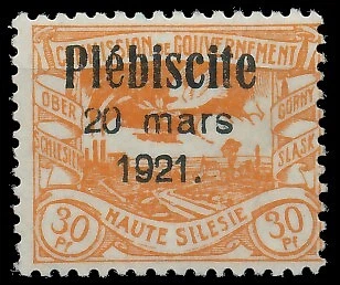 OBERSCHLESIEN Nr 34 postfrisch gepr. X56058E