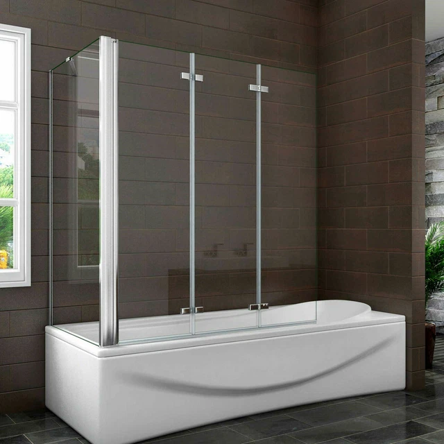 Duschwand Badewanne Faltbar 100 X 140cm Badewannen 3-teilig Faltwand Aufsatz 180Â° Duschwand Duschwand Für Badewanne 2 Teilig