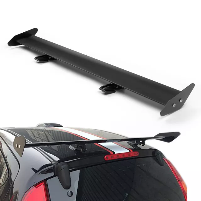 Universal Hatch Adjustable Aluminum GT Rear Trunk Wing Racing Spoiler BLK 13 S8