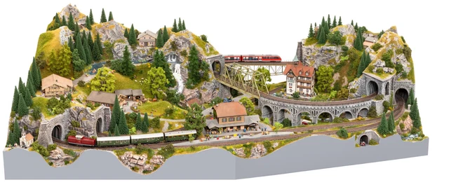 NOCH 53605 Ho Easy-Track Kit Andreastal Dimensions 210x120cm Produit Neuf 1:87 3
