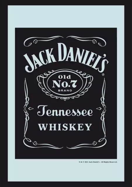 Jack Daniels Logo - 20x30 cm bedruckter Spiegel im Kunststoff Rahmen