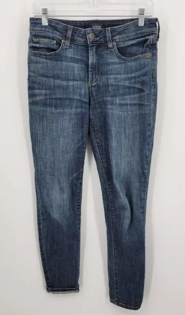 NYDJ Jeans Womens 4 Ami Skinny Legging Dark Faded Wash Lift X Tuck Denim