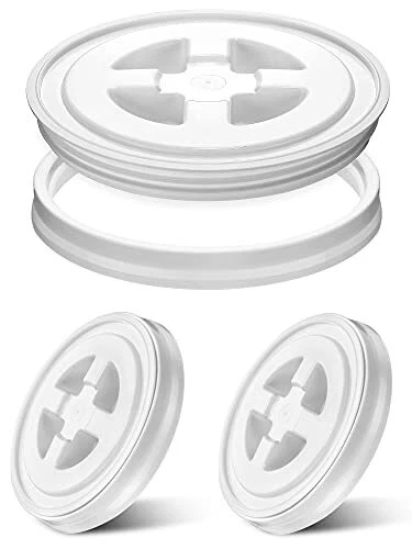 Chunful 3 Pieces 5 Gallon Screw Top Lids Bucket Seal Lid Leak Proof for Plast...
