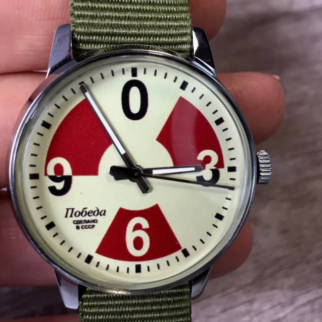 Big Zero Soviet watch  RAKETA  Rare Mens wrist watch USSR watch Green watch