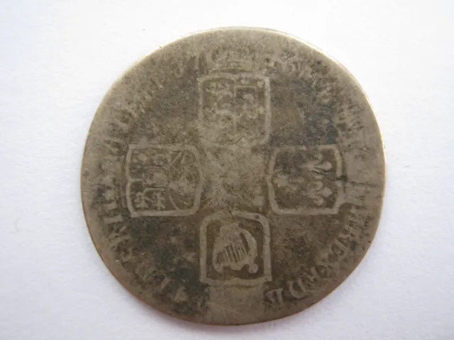 1746 George II LIMA silver Sixpence Poor