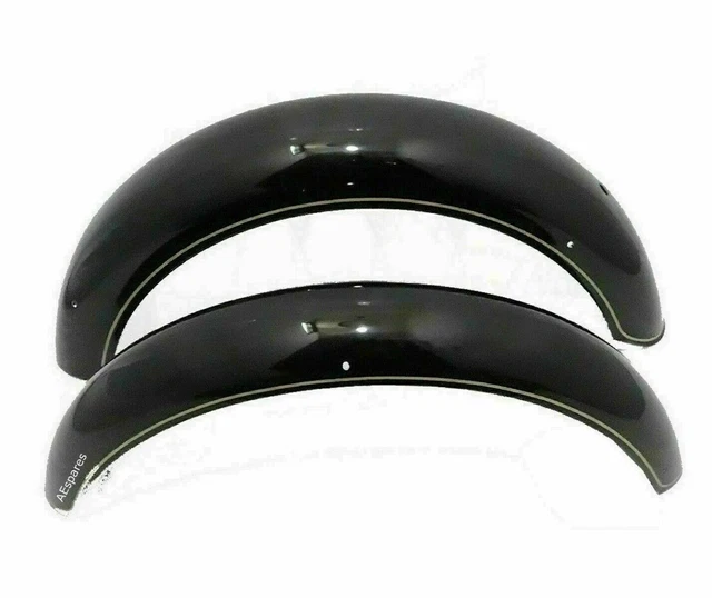 Set parafango anteriore posteriore nero colore per Royal Enfield C5 Calssc
