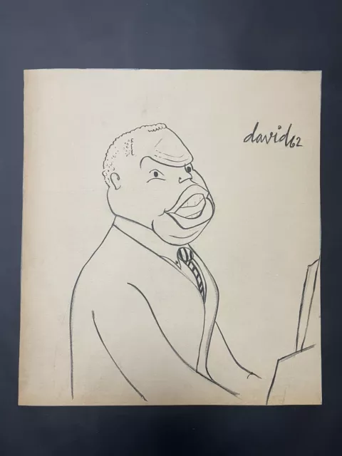 Caricature drawing by: Juan David,1962. Ignacio Villa Fernandez "Bola de Nieve". 2